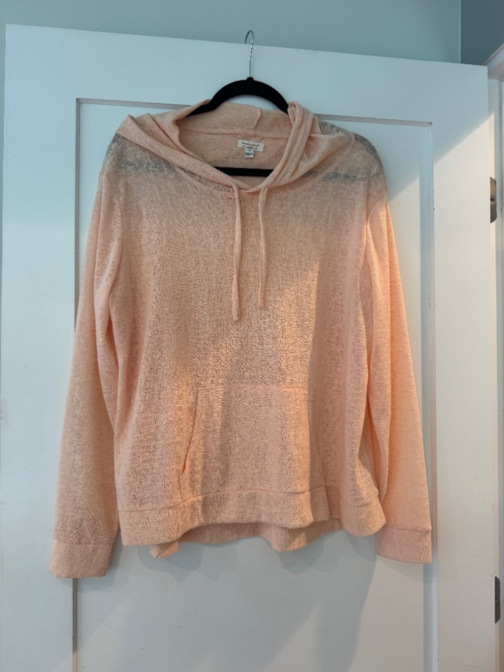 Weatherproof Vintage Hoodie Peach Pullover, Large